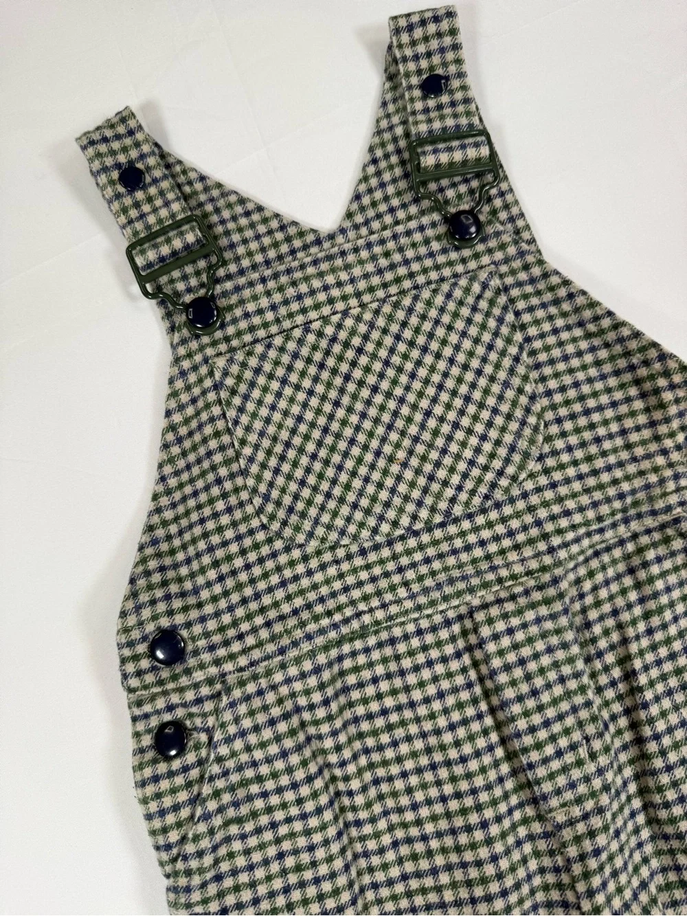 VINTAGE GYMBOREE Boys Plaid Flannel Overalls XS 12-18m 90s Cottagecore‎ Classic